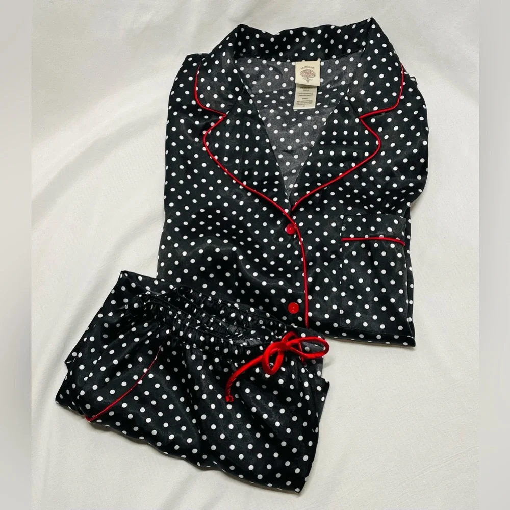 Black and White Polka Dot Pj set - In Bloom by Jonquil - Picture 1 of 4